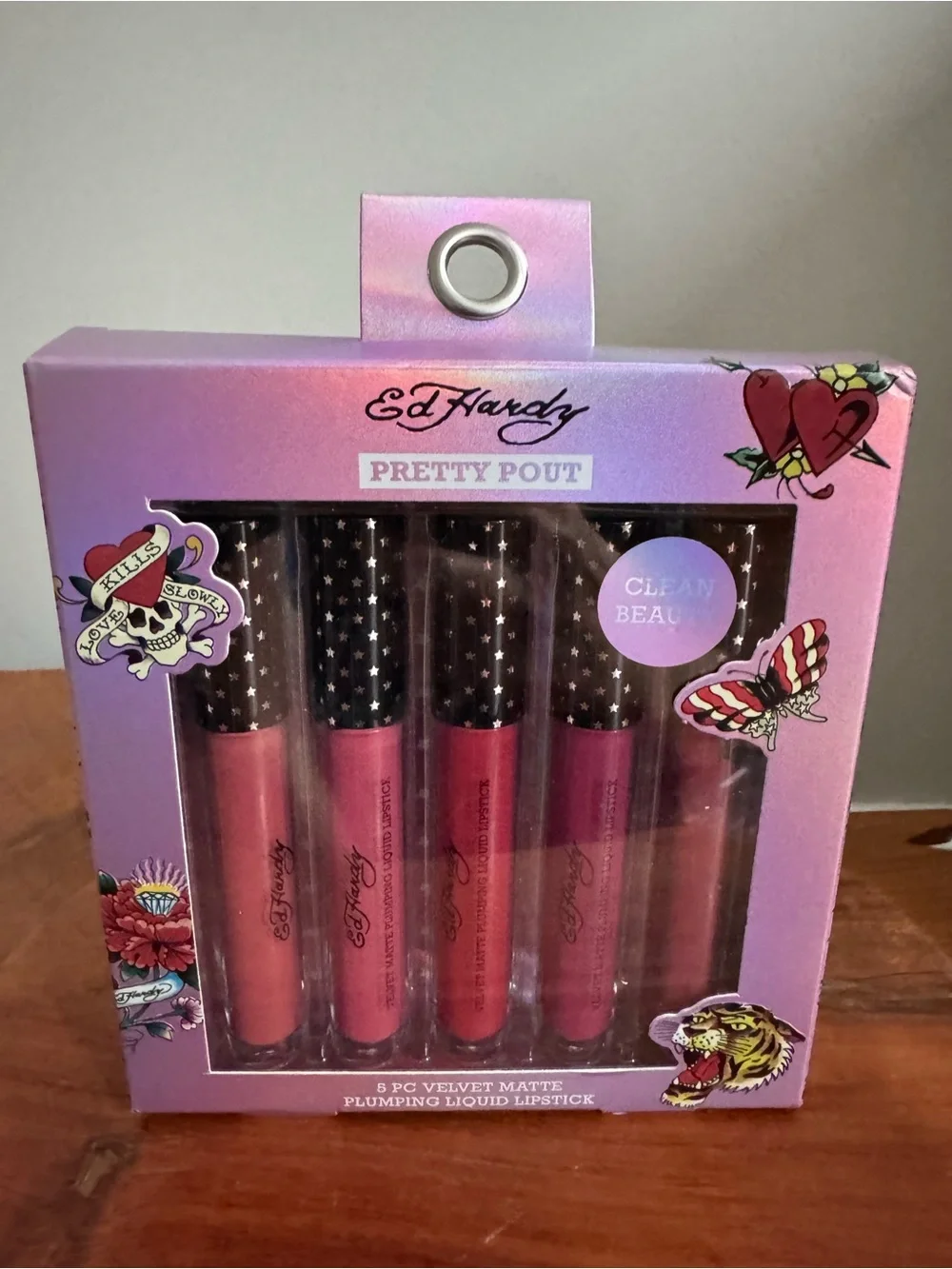 Ed Hardy Pretty Pout Lip Gloss Set of 5